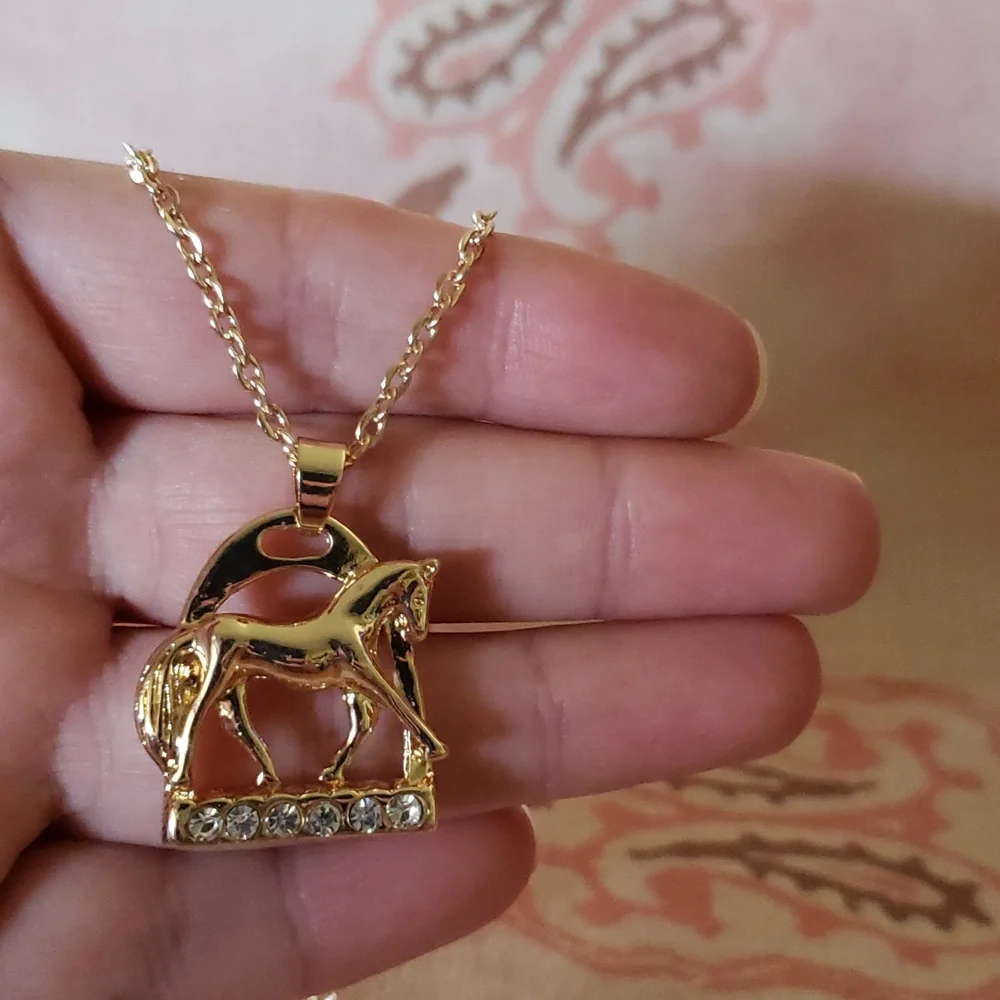 Saddle Stirrup Necklace. Horse Pony Equestrian Equine Horse Saddle Vaquero Rodeo - Picture 13 of 14